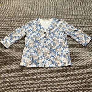 Christopher & Banks women’s sweater button front 3/4 length sleeves size small